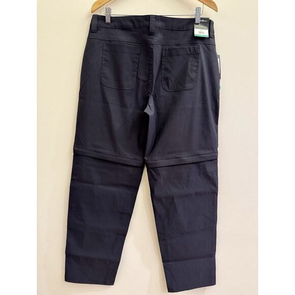 Eddie Bauer Women Stretch Adjustable Convertible Pant UPF 50+ Hiking Black 12 - Picture 2 of 5